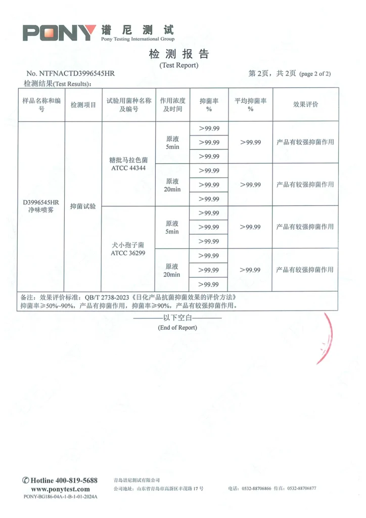 NTFNACTD3996545HR 原报告第 4 页；检测数据已在上方转为文字表格